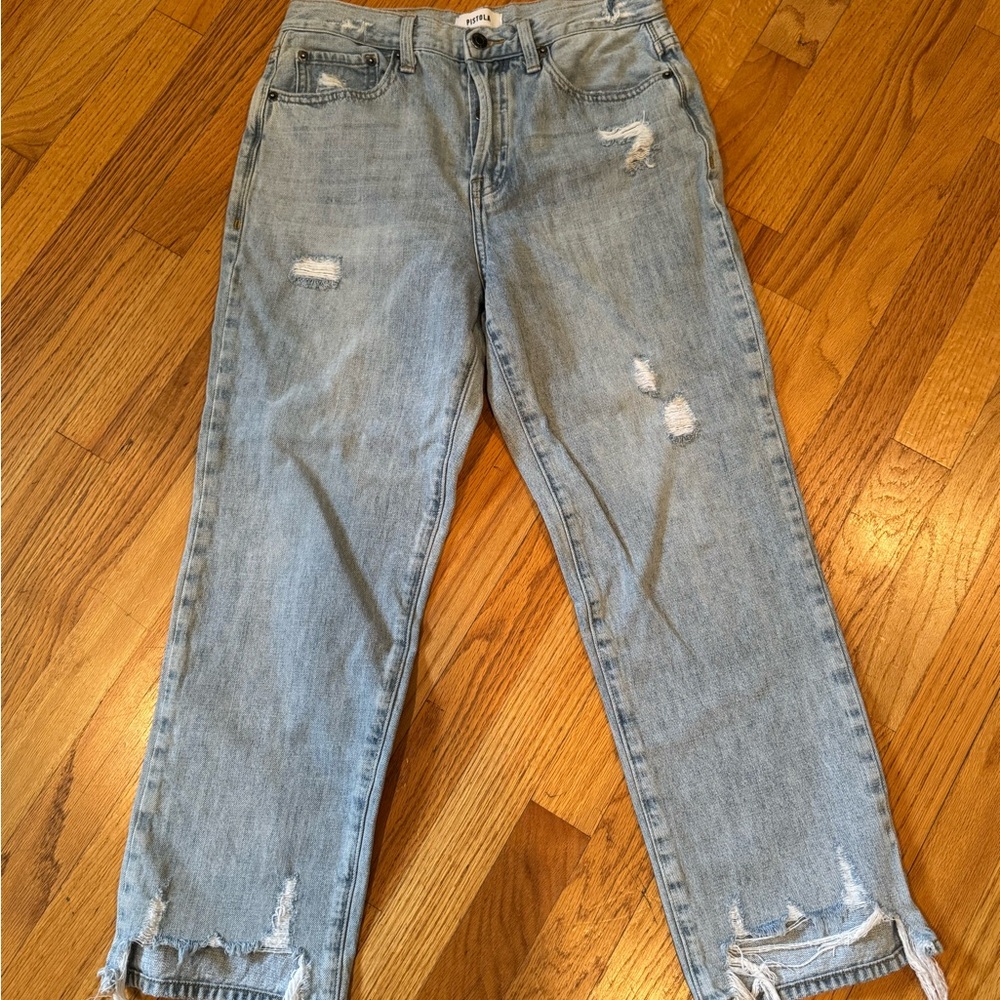 Distressed Light Blue Women's Jeans